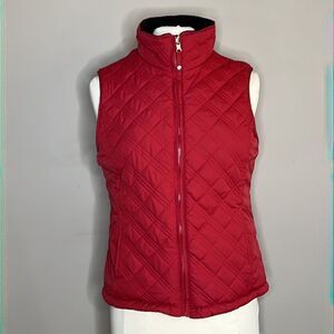 FREE Country Reversible Quilted & Microfleece Zip Front Vest Red Black